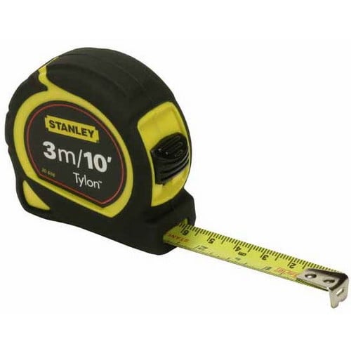 SKI - สกี จำหน่ายสินค้าหลากหลาย และคุณภาพดี | STANLEY #30-686 ตลับเมตร (Tape Rules) พลาสติกสีดำ-เหลือง 3 ม. (PBT)
